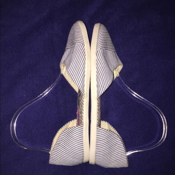 Rock & Candy by Zigi Munchie Flats Size 7 Striped Fabric Sneaker Blue White - Picture 3 of 10